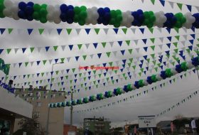Üçgen Bayrak ve Zincir Balon - İzmir Organizasyon